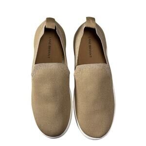 Lane Bryant Slip On Sneakers Womens 10W Gold Shimmer Wide Platform Comfort Shoes